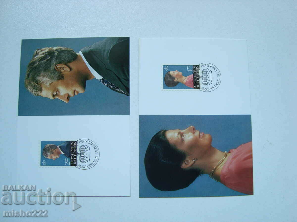 Maps maximum Liechtenstein 1984 - 5 Maps maximum Liechtenstein 1984 - 5