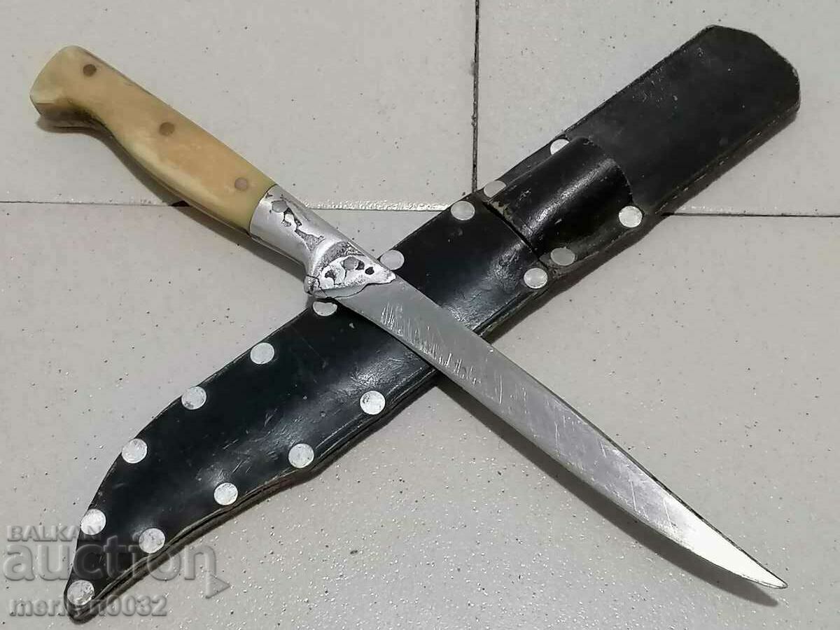 Παλιό μαχαίρι δερμάτινο kaniya chireni kokol akulak karakulak
