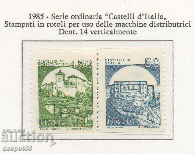 1985. Italia. Castele - timbre rulouri.