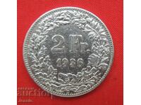 2 Франка 1936 B ШВЕЙЦАРИЯ сребро