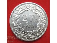 2 Φράγκα 1939 Β Ελβετία Αργυρό