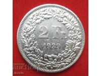 2 Франка 1939 B Швейцария сребро