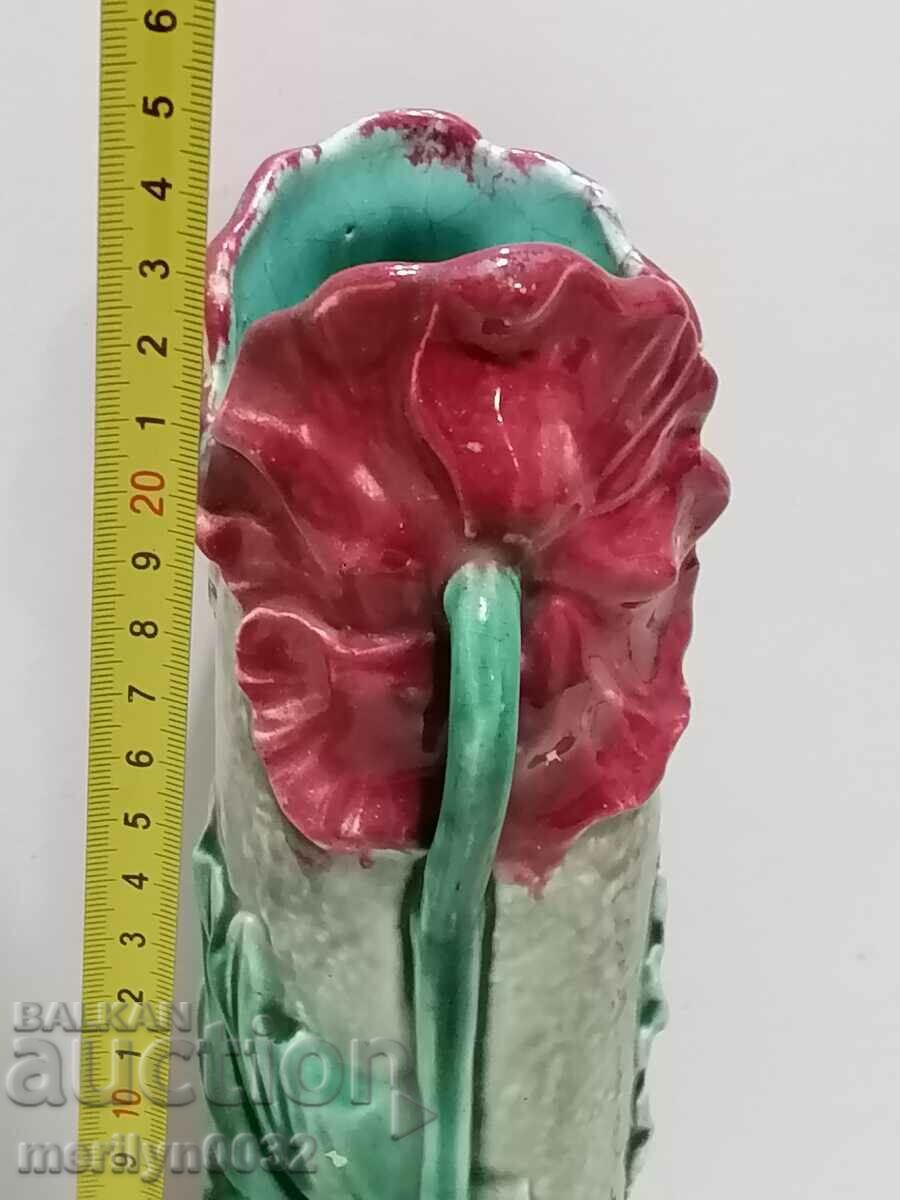 Livrarea mazholika vechi, porțelan fin, vaza elegant