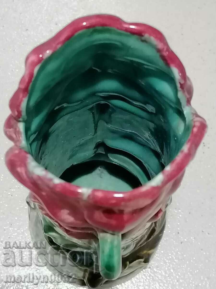 mazholika vechi, porțelan fin, vaza elegant - 5