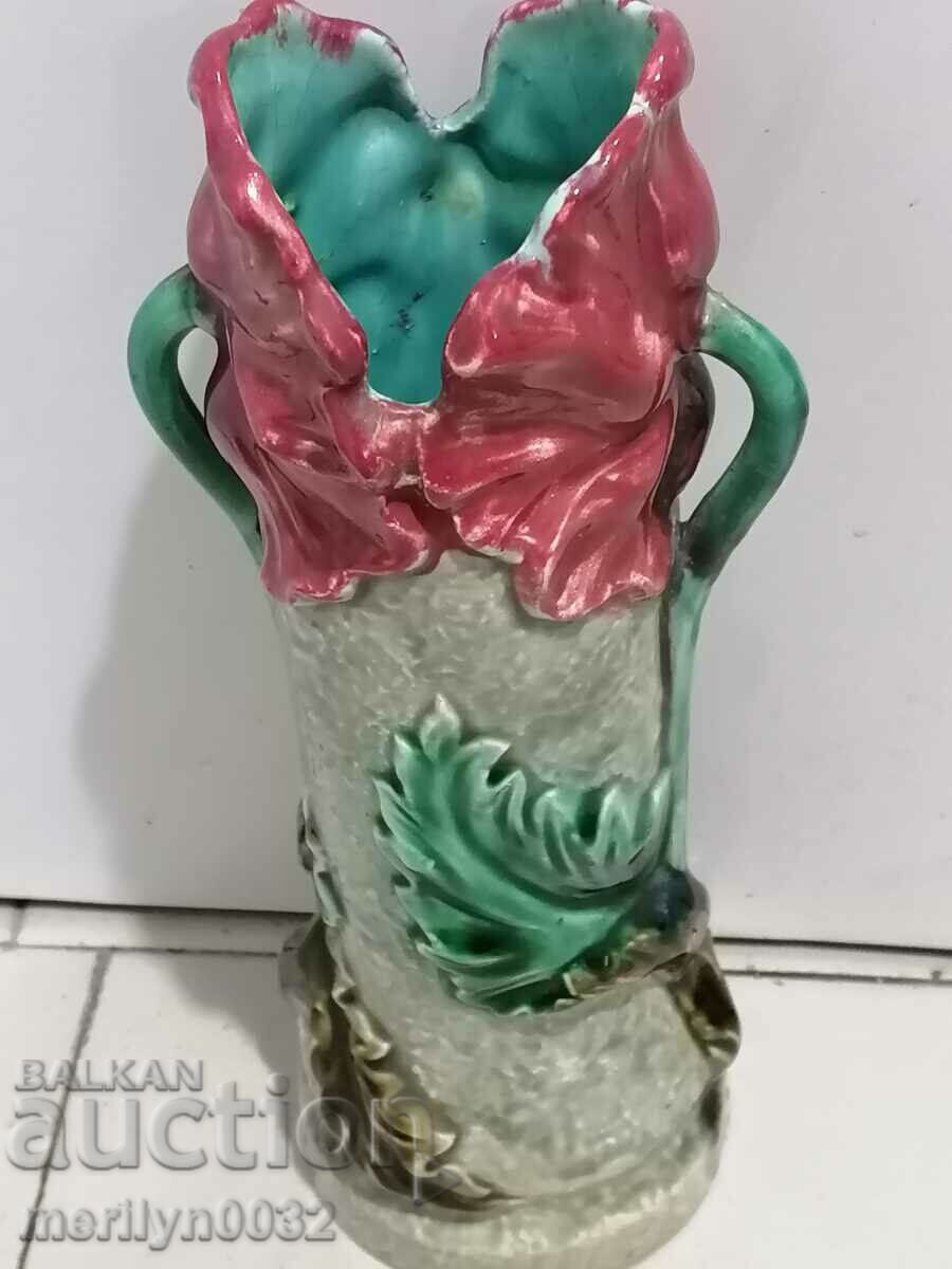 mazholika vechi, porțelan fin, vaza elegant - 7