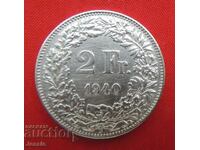 2 Франка 1940 B Швейцария сребро