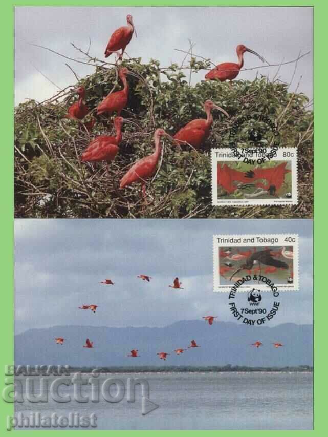Trinidad and Tobago 1990 - 4 cards Maximum - WWF with price 4.00 BGN | € 2.05 Trinidad and Tobago 1990 - 4 cards Maximum - WWF with price 4.00 BGN | € 2.05