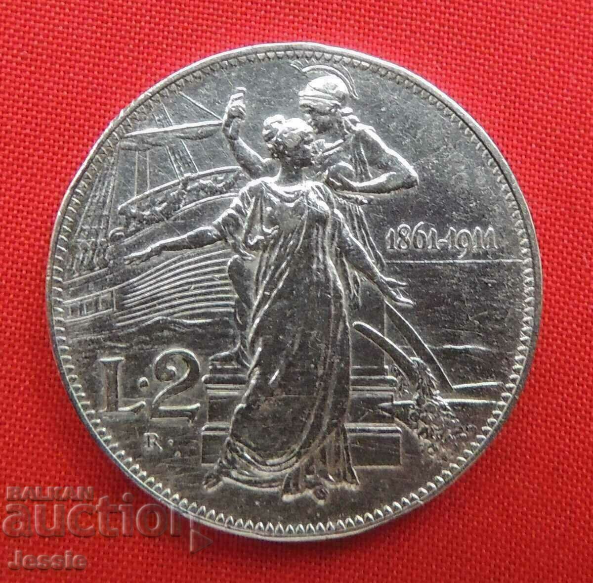 2 Lire 1911 R Italy Silver Quality - Compare and Evaluate! 2 Lire 1911 R Italy Silver Quality - Compare and Evaluate!