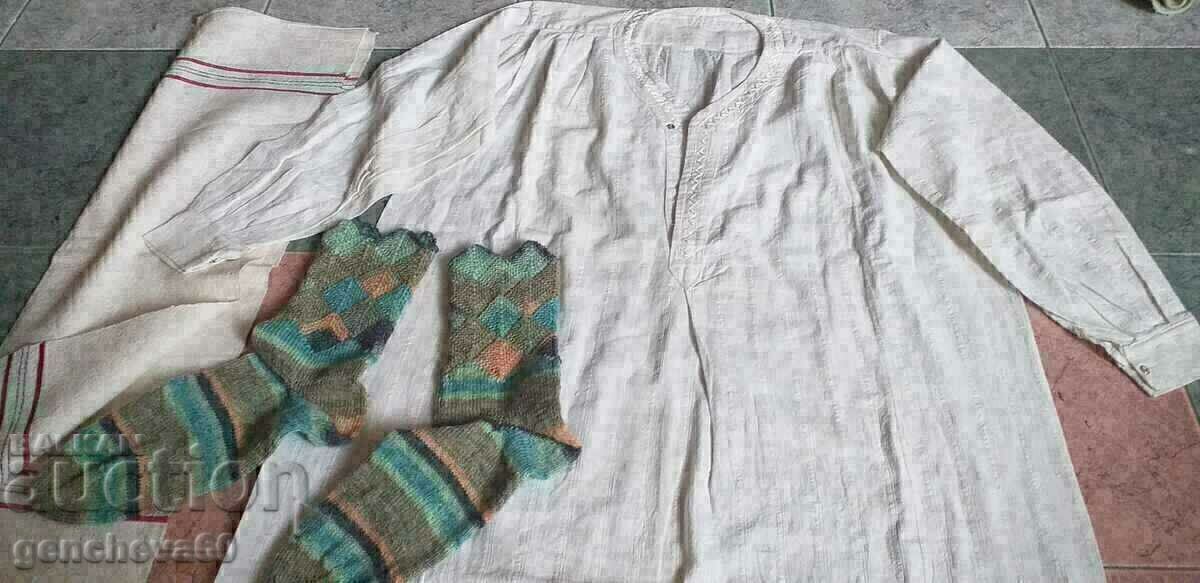 Authentic men's fringed shirt, socks, towel - 5 Authentic men's fringed shirt, socks, towel - 5