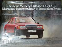 Old poster of Mercedes-Benz 190/190E.
