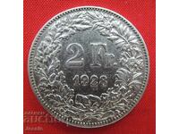 2 Franci 1928 B Elveția Argint