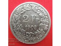 2 Franci 1903 B Elveția Argint