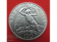 100 coroane 1948 Cehoslovacia argint Calitate