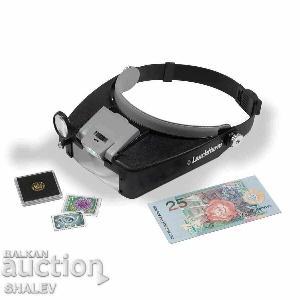 Lupa 1,5x - 8x "Focus" pentru cap, lumina - Leuchtturm /2495 Lupa 1,5x - 8x "Focus" pentru cap, lumina - Leuchtturm /2495