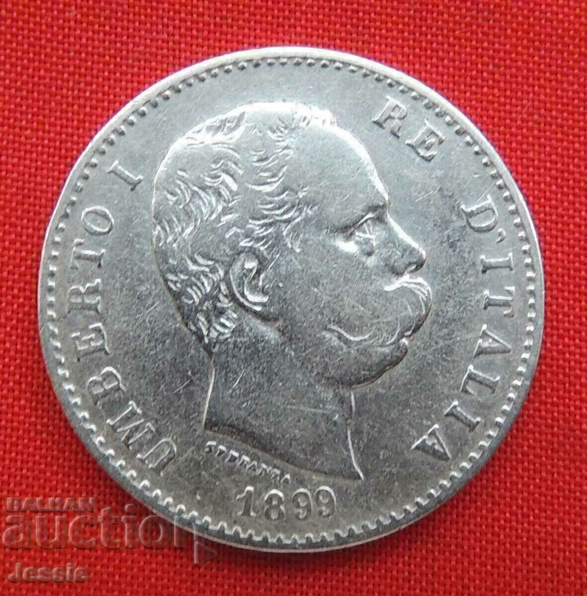 1 Λίρα 1899 R Ιταλία Ασημένιο με τιμή € 19.85 | 38.82 BGN