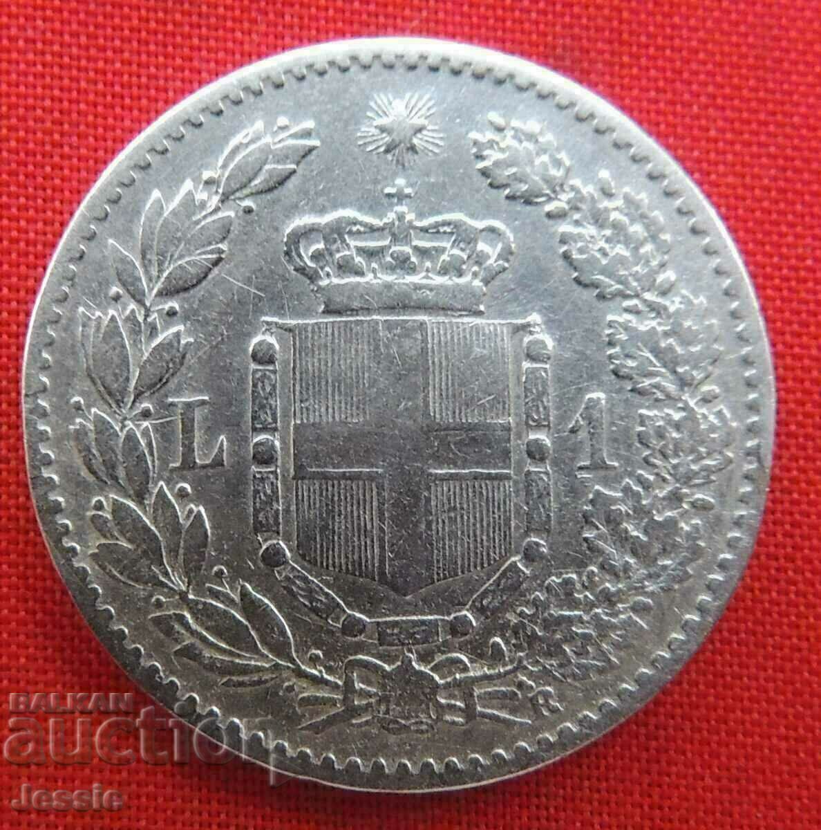 1 Lira 1899 R Italy Silver