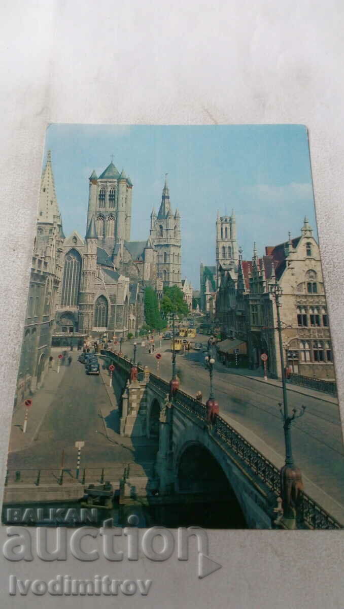 Postcard Gent The Three Towers 1982