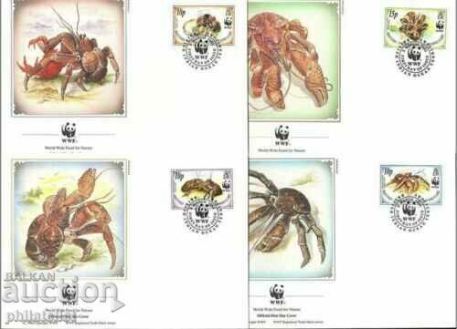 Teritoriul Britanic al Oceanului Indian 1993 - 4 nr. FDC WWF