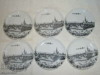 SET OF PLATES. PORCELAIN