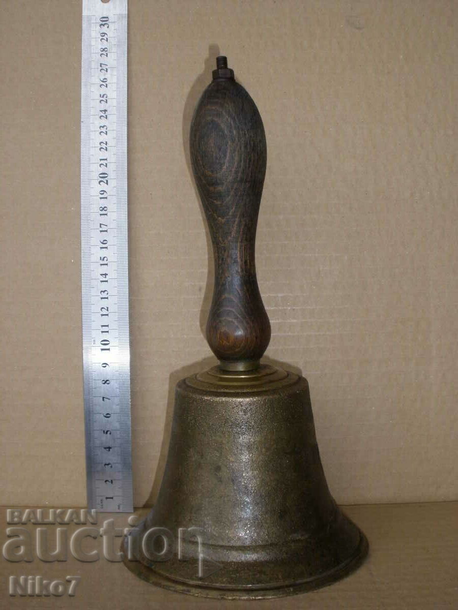 Old, massive, bronze, school (school) bell, bell. - 6 Old, massive, bronze, school (school) bell, bell. - 6