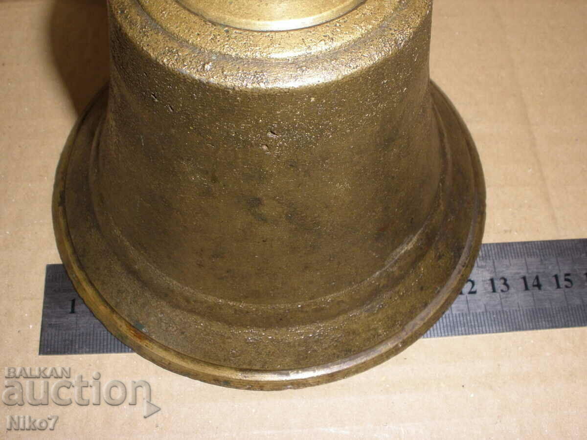 Old, massive, bronze, school (school) bell, bell. - 7 Old, massive, bronze, school (school) bell, bell. - 7