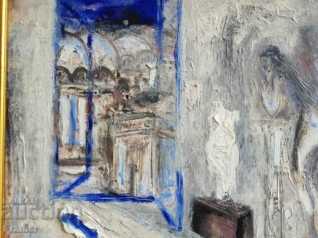 Παράδοση Petar Pironkov Ρώμη σε λευκό 2017. λάδι από έκθεση στην Ιταλία Παράδοση Petar Pironkov Ρώμη σε λευκό 2017. λάδι από έκθεση στην Ιταλία