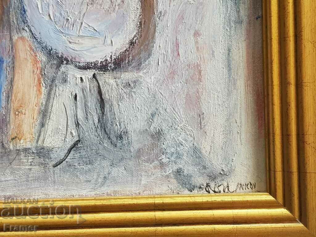 Petar Pironkov Roma în alb 2017. ulei dintr-o expoziție din Italia - 6
