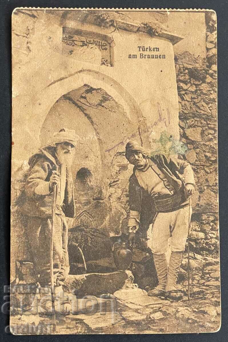 3037 Regatul Bulgariei Macedonia Turcii la fântâna PSV 1917.