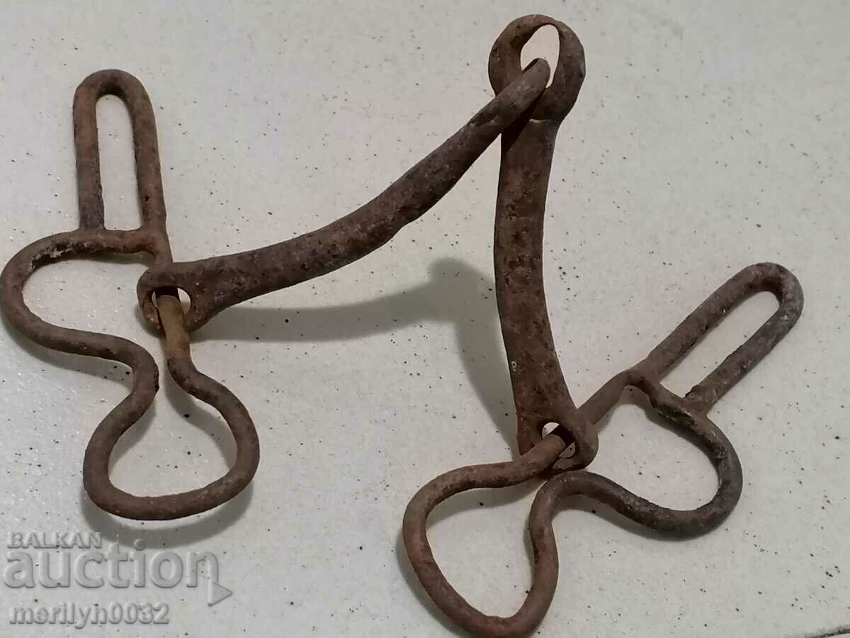 An old forged bridle reins wrought iron, a harness - 5