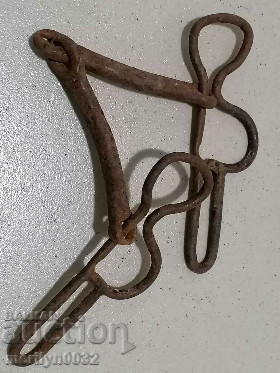 An old forged bridle reins wrought iron, a harness - 6