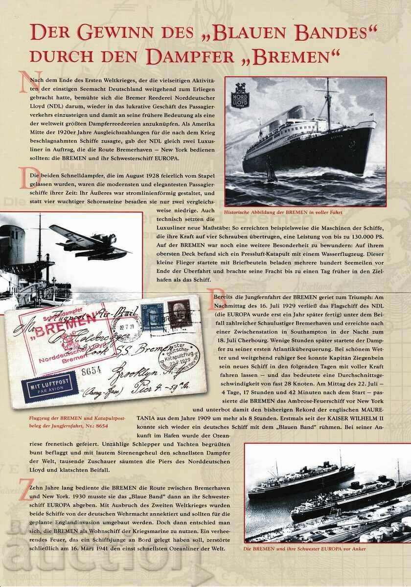 Delivery of FDC ships Germany 2004 with leaflet and postcard