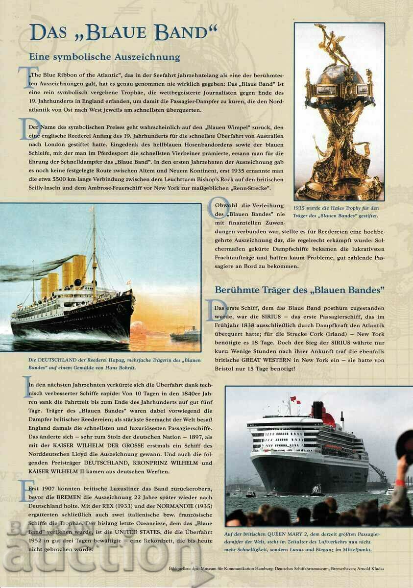 FDC ships Germany 2004 with leaflet and postcard - 5