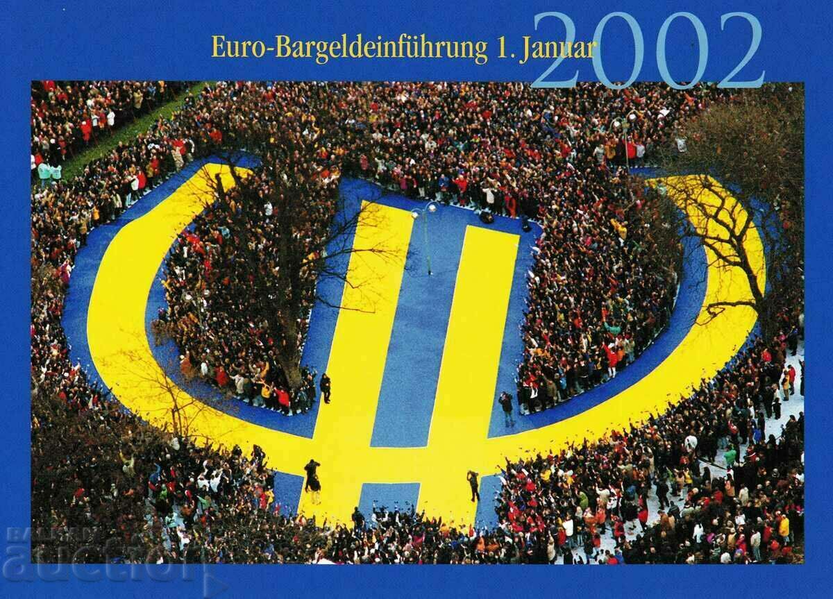 FDC PSP Germany 2002 EURO with leaflet and postcard with price 2.99 BGN | € 1.53