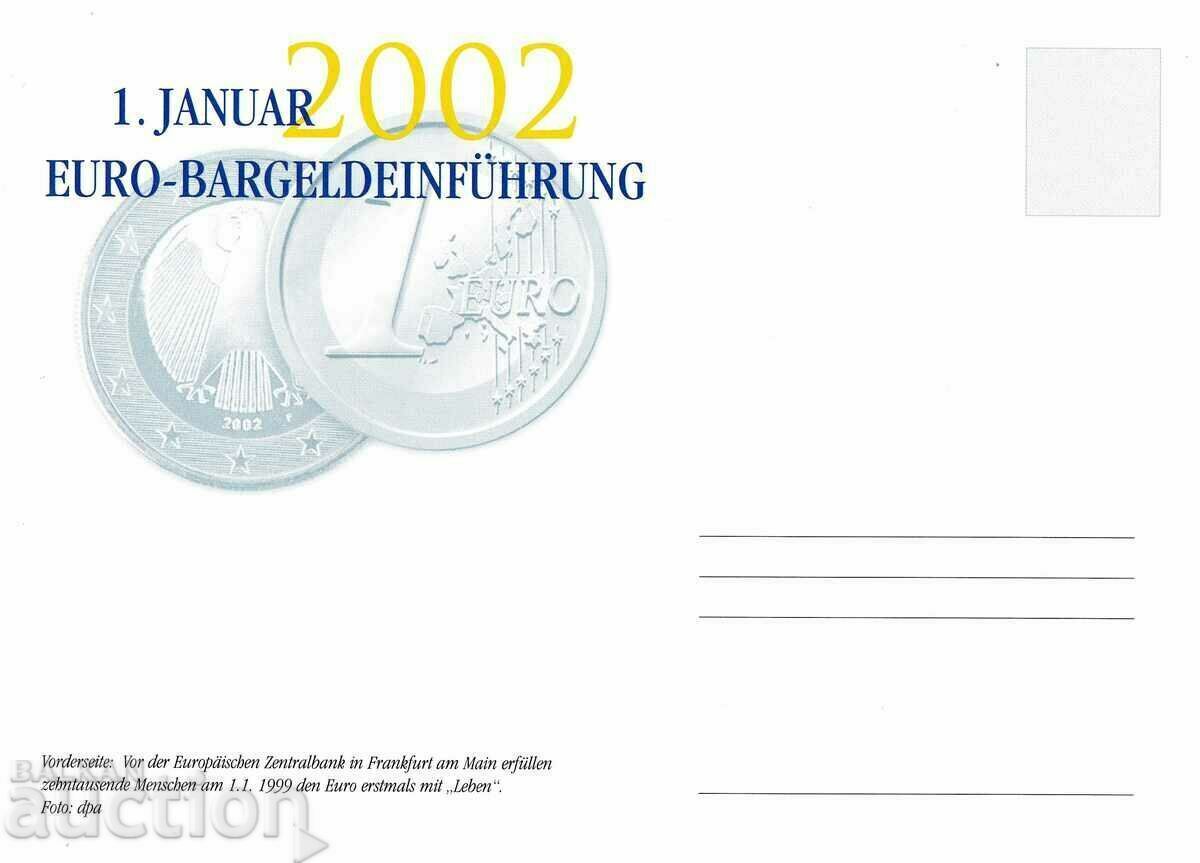 Auction  FDC PSP Germany 2002 EURO with leaflet and postcard