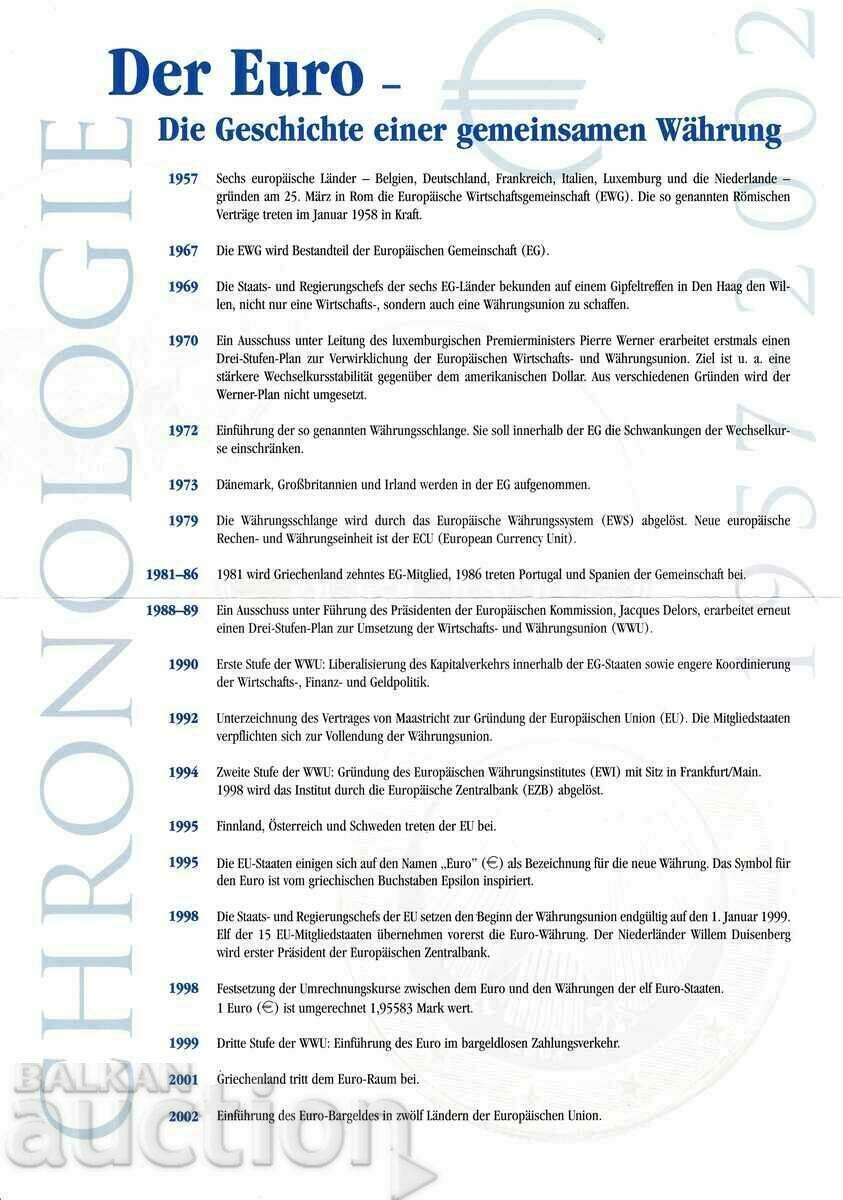 Delivery of FDC PSP Germany 2002 EURO with leaflet and postcard