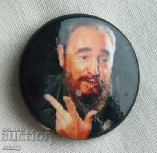 Badge Cuba Island of Freedom - Fidel Castro