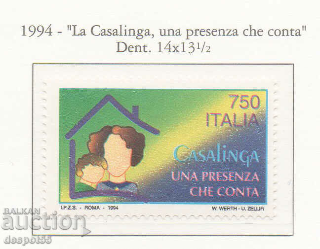 1994. Italy. Presence of the housewife in the home.