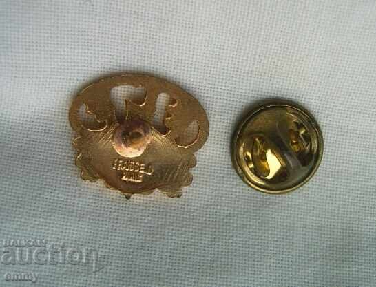 Enamelled badge - Football Federation of Luxembourg with price 5.00 BGN | € 2.56 Enamelled badge - Football Federation of Luxembourg with price 5.00 BGN | € 2.56