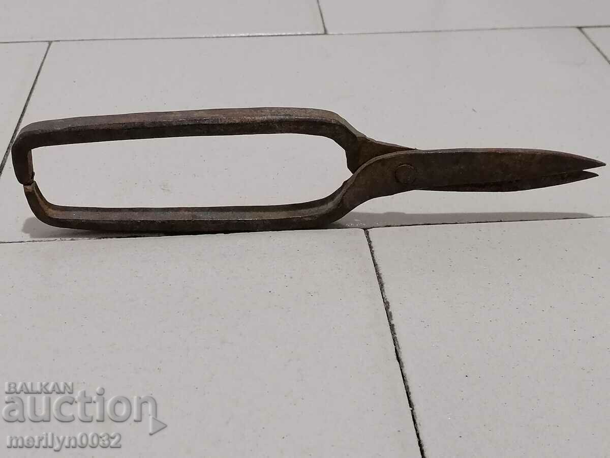 Old wrought iron scissors, knife, wrought iron scissors - 5