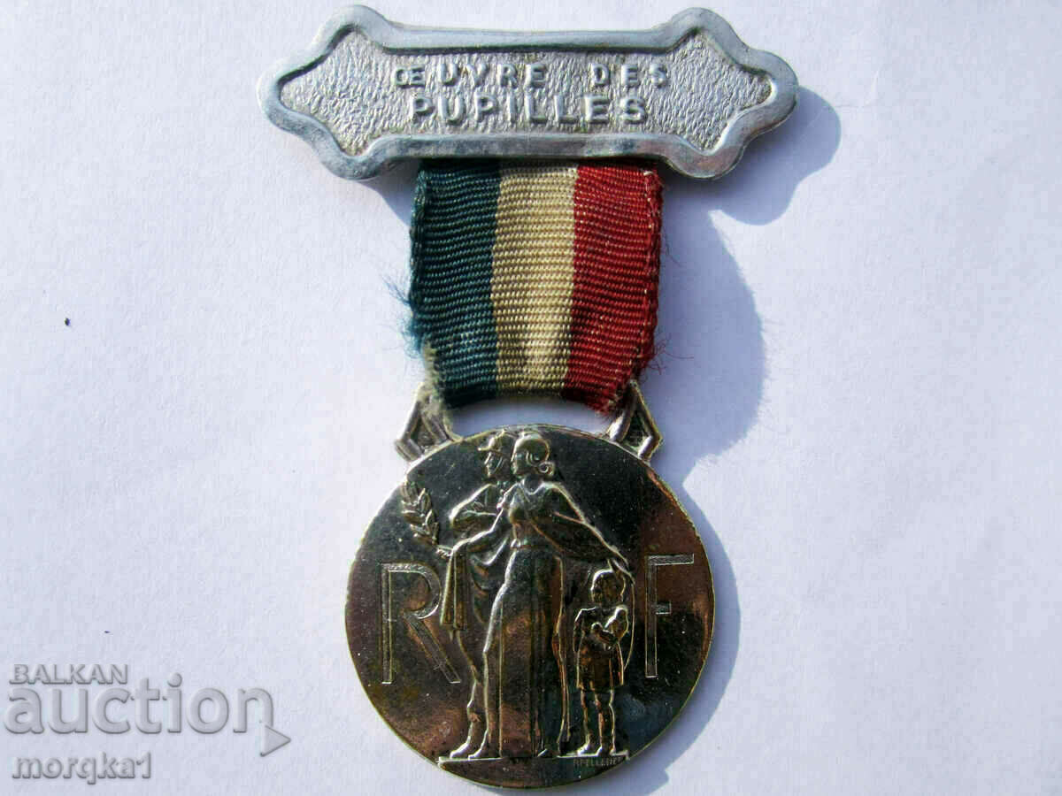 Auction  Medal, Order, sign of the French fire department Firemen from 1938