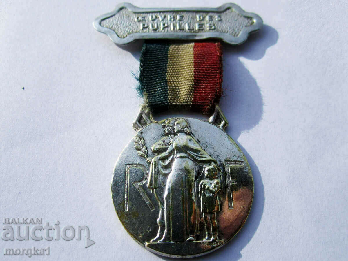 Medal, Order, sign of the French fire department Firemen from 1938