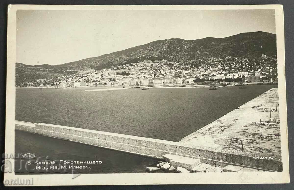 3044 Царство България Гърция изглед от Кавала 1940г.