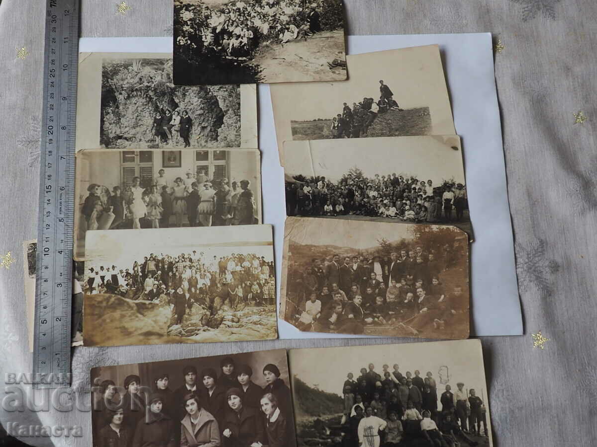 Old group photos with students 9 pcs K 371