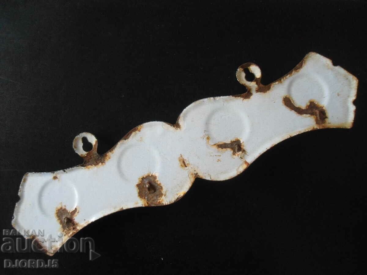 Old enamel hanger with price 3.00 BGN | € 1.53 Old enamel hanger with price 3.00 BGN | € 1.53