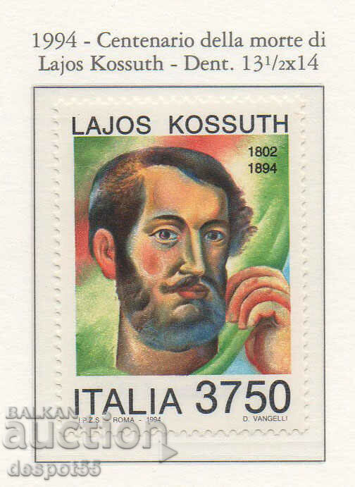 1994. Italia. 100 de ani de la moartea lui Lajos Kossuth.