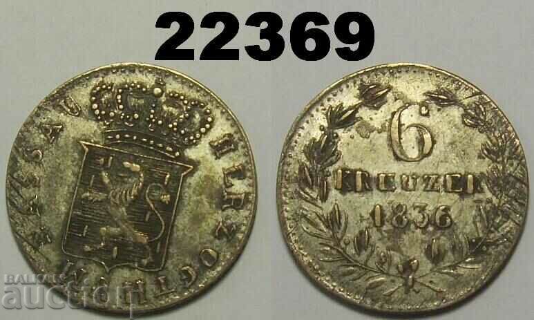 Nassau 6 Kreuzer 1836 mint?