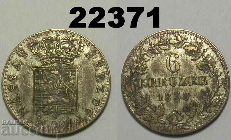 Nassau 6 Kreuzer 1838 monet?