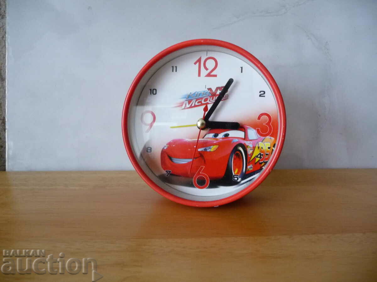Cars Children's desk clock with McQueen bottle holder