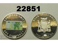 Zambia 1000 Kwacha 1999 – 100 Euro
