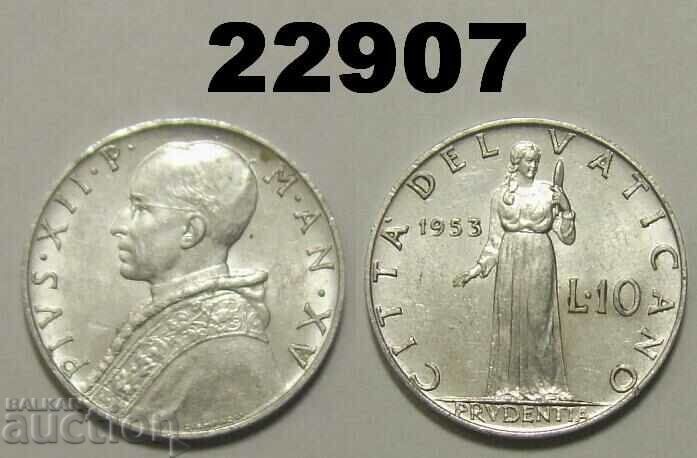Vatican 10 lira 1953 Vatican